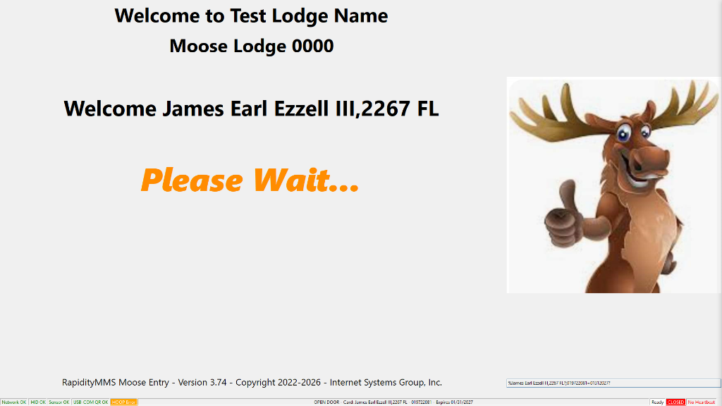 Access Granted Screen